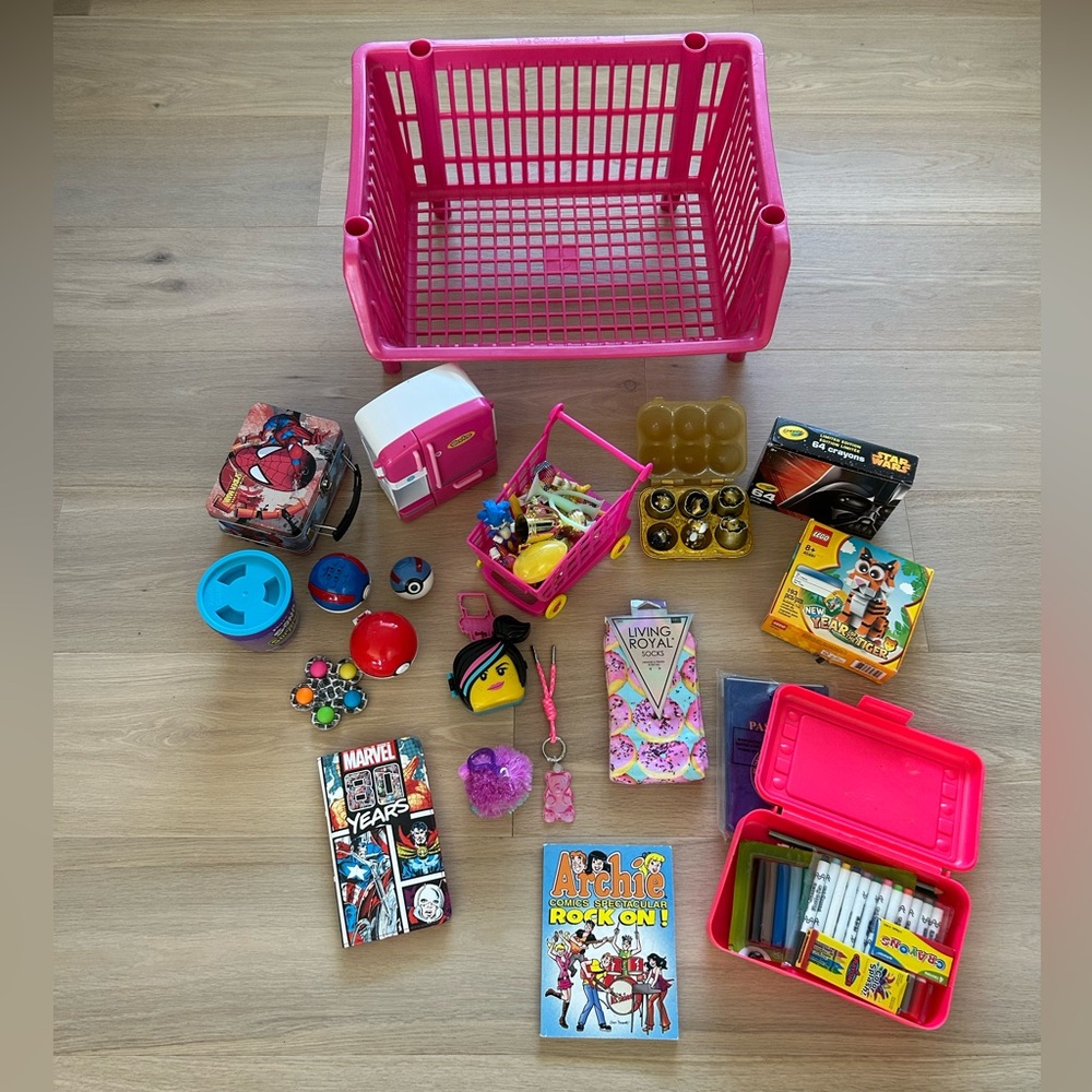 Toy Bundle - Lego, Hatchimals, Archie Comic, Pokémon, with Basket & More